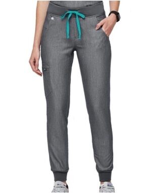 FIGS HW Zamora Jogger Scrub Pants High Waist Graphite Grey Nurse Medical Sz M